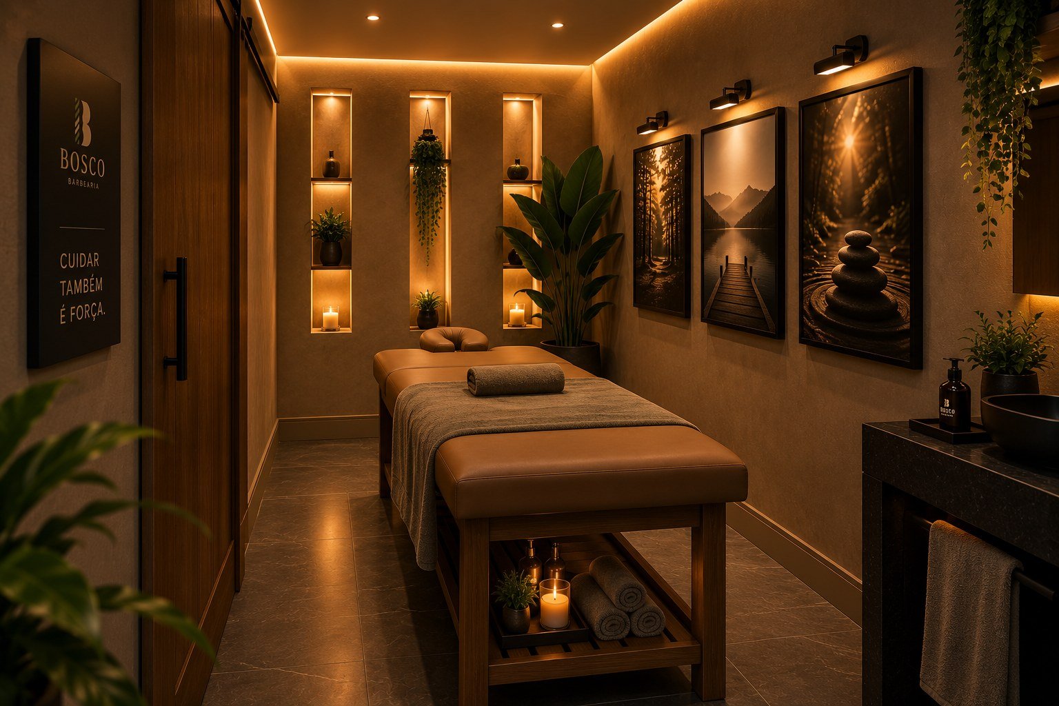 Ambiente da Bosco Barbearia